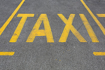 Image showing Yellow Taxi Sign