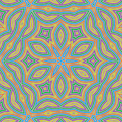 Image showing Abstract concentric pattern from colorful lines