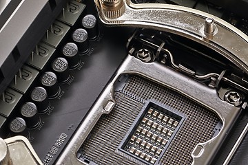 Image showing Motherboard detail of a computer