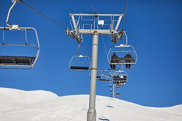 Image showing Ski lift at a ski resort