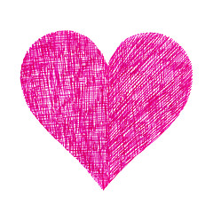 Image showing Abstract bright heart on white background