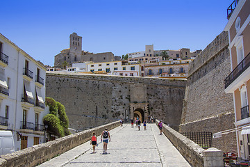 Image showing Entry to the Ibiza old town, called Dalt Vila