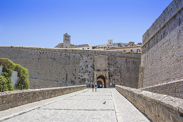 Image showing Entry to the Ibiza old town, called Dalt Vila