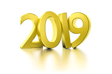 Image showing golden happy new year 2019