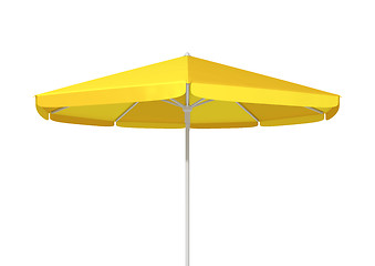 Image showing typical yellow umbrella sunshade