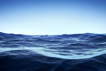 Image showing blue sky over the ocean