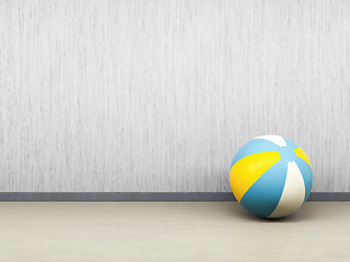 Image showing single beach ball on the floor