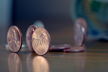 Image showing American coins