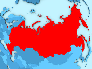 Image showing Russia on 3D map