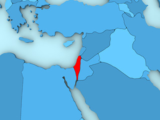 Image showing Israel on 3D map