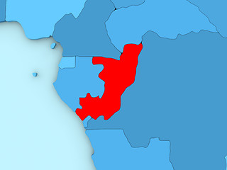 Image showing Congo on 3D map