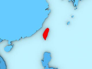 Image showing Taiwan on 3D map