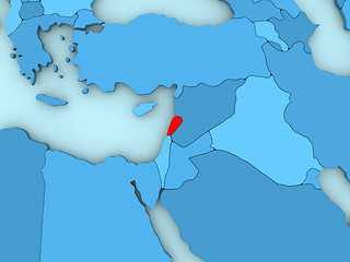 Image showing Lebanon on 3D map