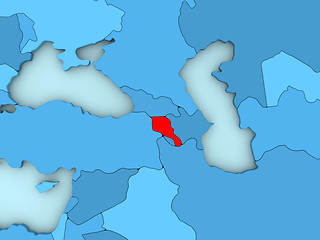 Image showing Armenia on 3D map