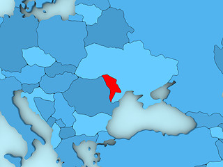 Image showing Moldova on 3D map