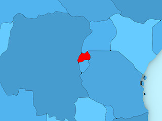 Image showing Rwanda on 3D map