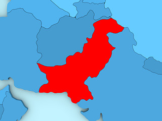 Image showing Pakistan on 3D map