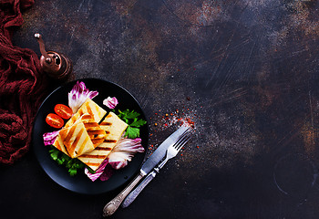 Image showing salad with halloumi