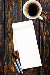 Image showing coffee and note