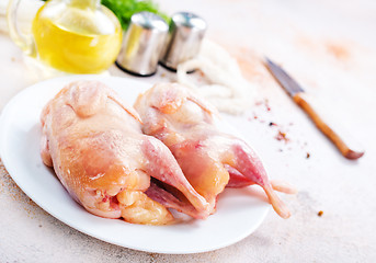 Image showing raw quail 