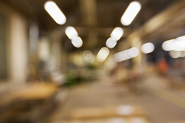 Image showing blurred factory workshop background