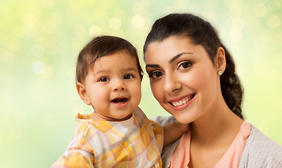 Image showing portrait of happy mother with baby daughter