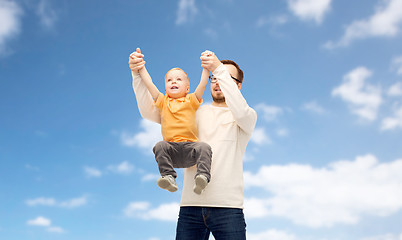 Image showing father with son playing and having fun