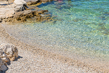 Image showing Rocky beach in Istria, Croatia