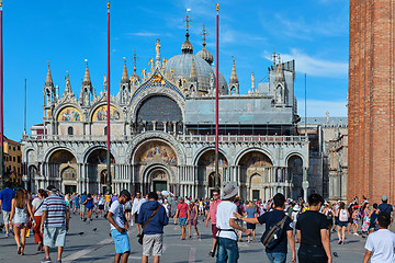 Image showing VENICE, ITALY - JULY 14, 2016: St Mark\'s Basilica in Venice