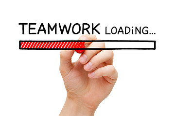 Image showing Teamwork Loading Bar Concept