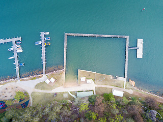 Image showing Aerial views Brooklyn Baths Sydney Australia