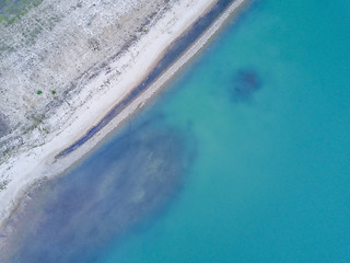 Image showing Blue lake abstract view