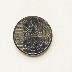 Image showing Vintage French 10 cent coin