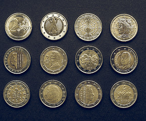 Image showing Vintage Euro coins