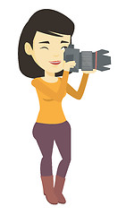 Image showing Photographer taking photo vector illustration.