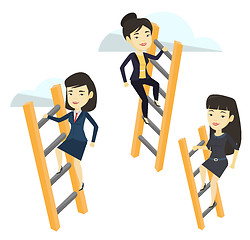 Image showing Business people climbing to success.