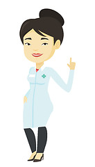 Image showing Doctor showing finger up vector illustration.