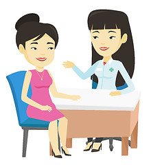 Image showing Doctor consulting female patient in office.