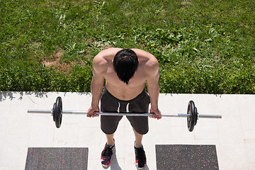 Image showing man doing morning exercises