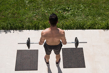 Image showing man doing morning exercises