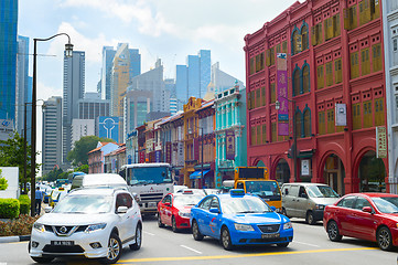 Image showing Traffic at rush hour, Singapore