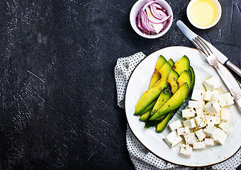 Image showing avocado with feta