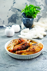 Image showing baked chicken legs 