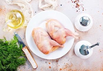 Image showing raw quail 