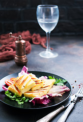 Image showing salad with halloumi