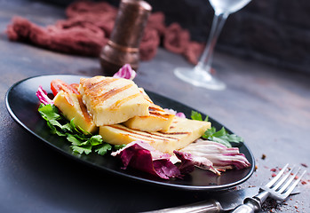 Image showing salad with halloumi