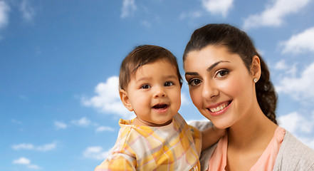 Image showing portrait of happy mother with baby daughter