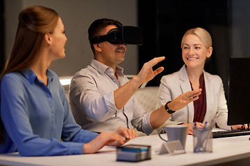 Image showing team with virtual reality headset at office