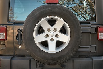 Image showing Wheel of a 4x4 vehicle