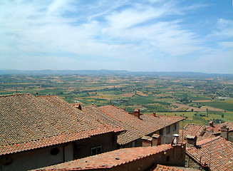 Image showing cortona roof tops